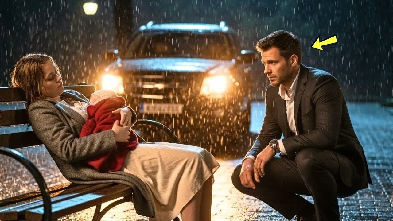 Kalter CEO findet Frau, die ihr Baby im Regen füttert – ahnungslos, dass sie alles verloren hat