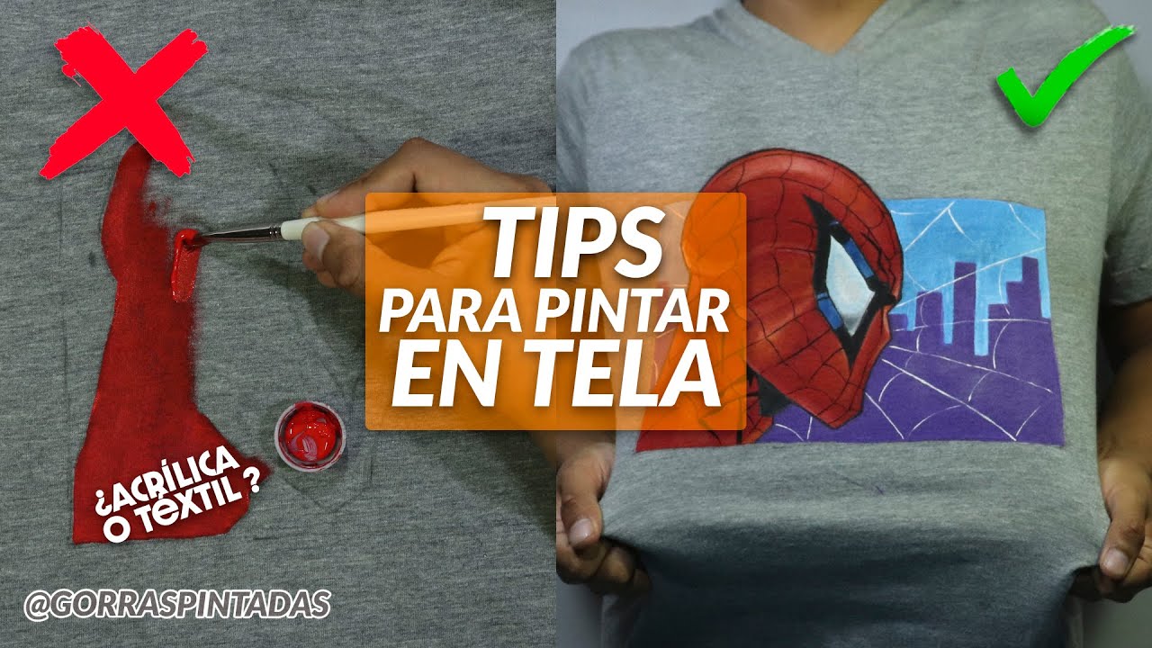 TIPS DE PINTURA ACRÍLICA Y TEXTIL / CUSTOM CAMISETA SPIDERMAN