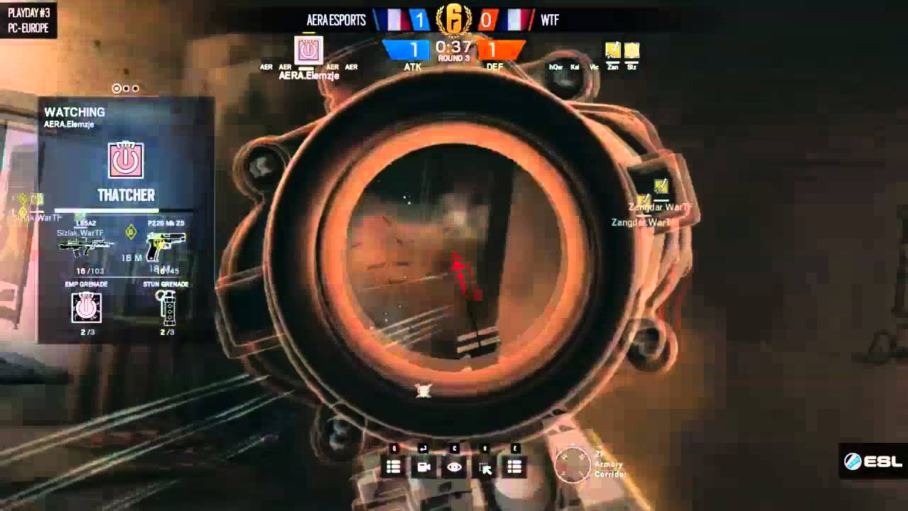 ProLeague R6S Day 3 - AERA vs WtF - Ace + 1v4 Clutch Solved