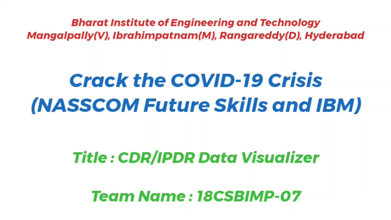 Team ::18CSBIMP-7:: CDR/IPDR Visualizer