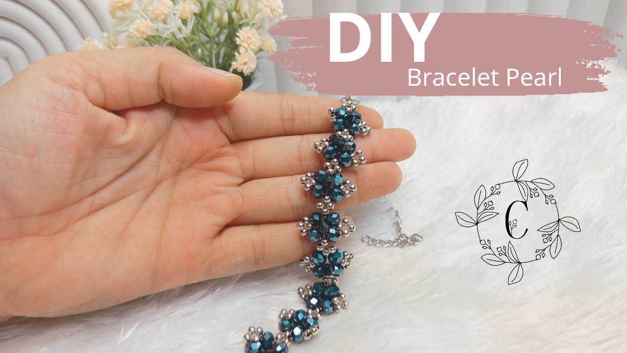 DIY black pearl bracelet #handmadegelang#diy  #craft #jewelry#bracelettutorial