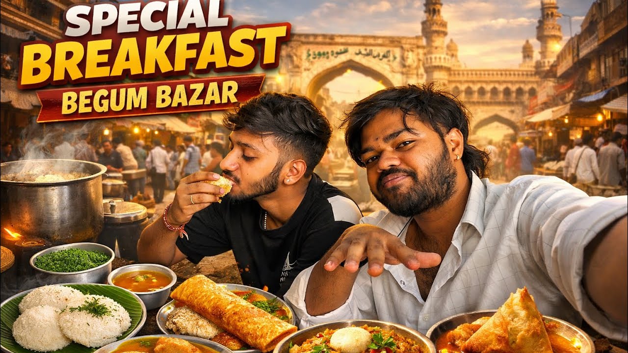 Begum bazar spl breakfast #begumbazarmarket #oldcity #influencer 