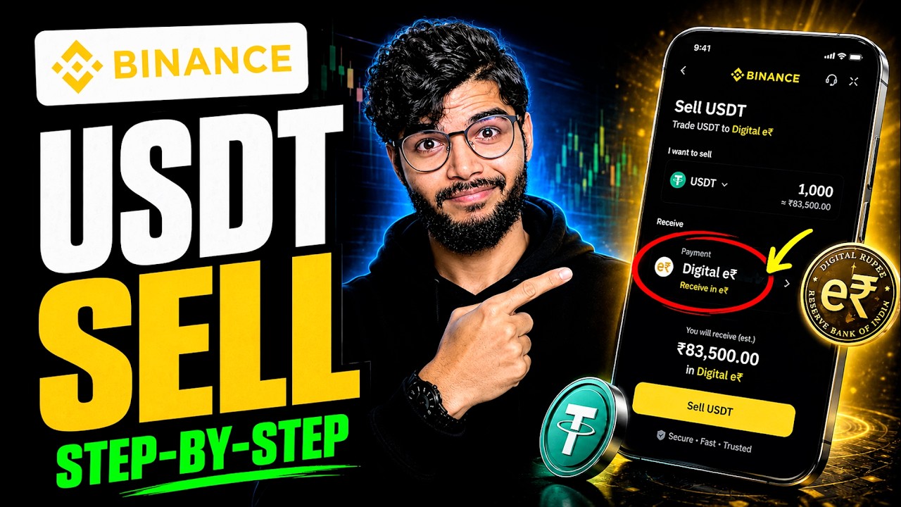 How to Sell USDT in BInance Digital eRupee | Binance USDT Selling NO UPI | Binance USDT Sell P2P