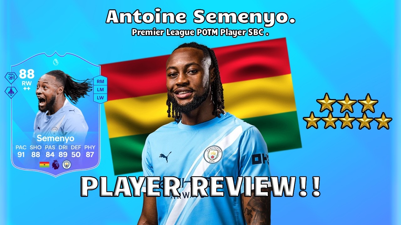 ⚽⭐ 88 Rated Antoine Semenyo Player Review! Premier League POTM Player SBC⚽🔥. FC 26 Ultimate Team