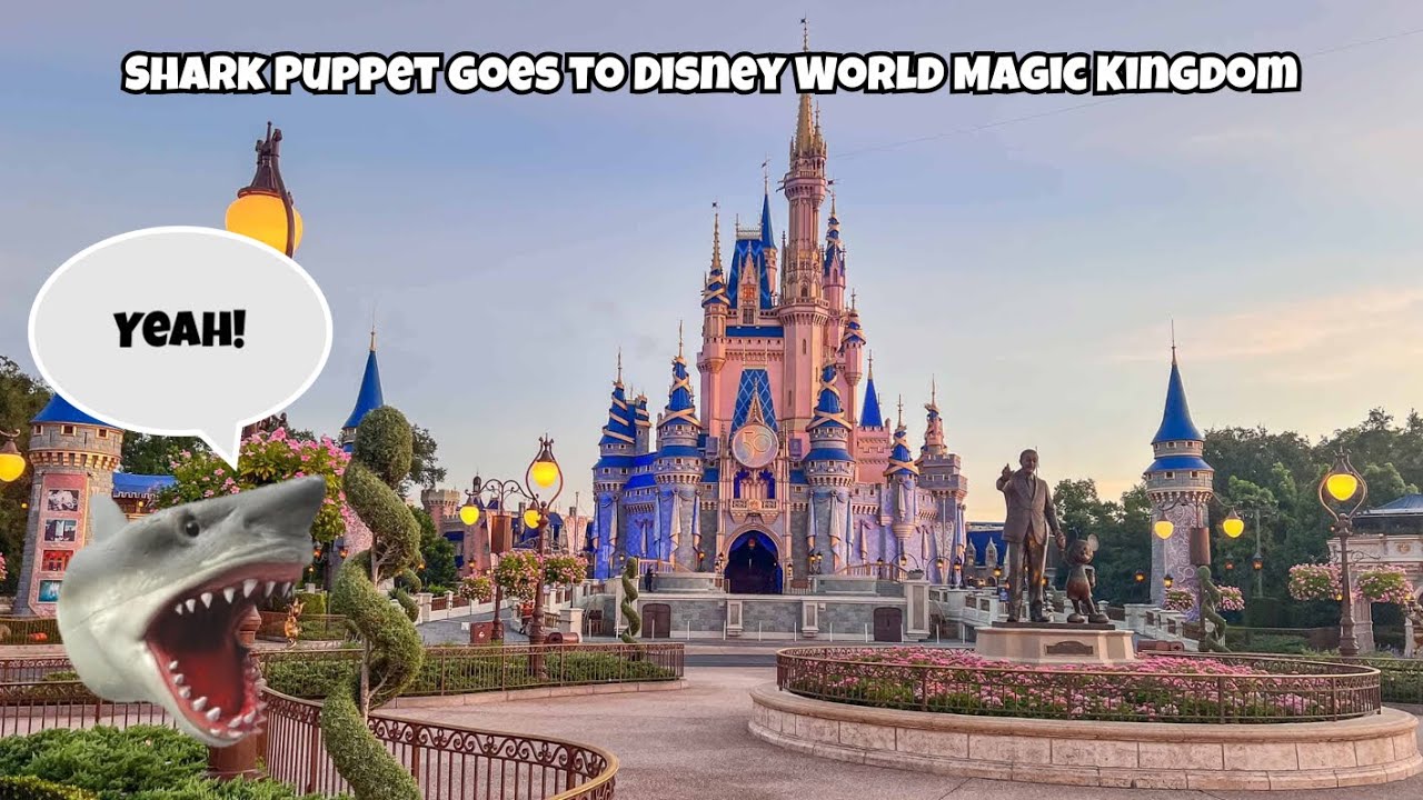 SB Movie: Shark Puppet goes to Disney World Magic Kingdom!