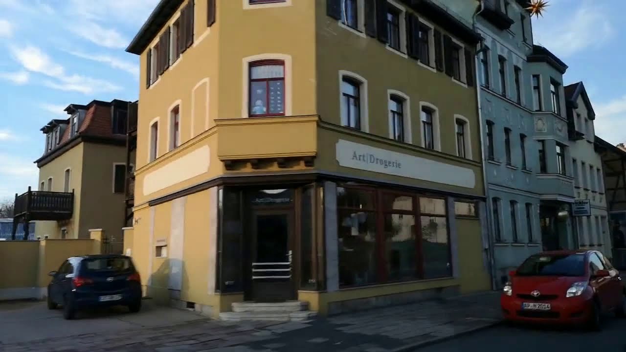 Едем по улицам г. Апольда. Apolda, Thüringen.