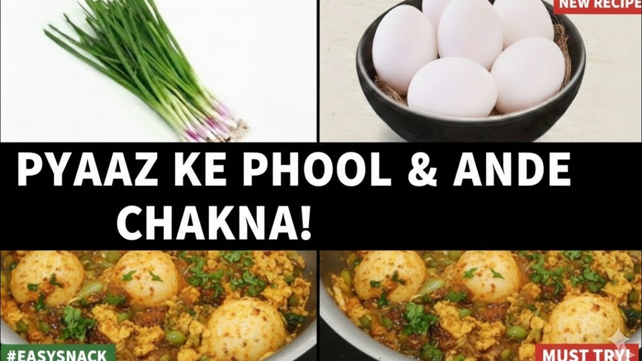 Spring Onion Egg Curry Recipe /pyaj ke phool aur ande ka chakna 🍲🧑‍🍳 Kousar Kitchen Recipe 