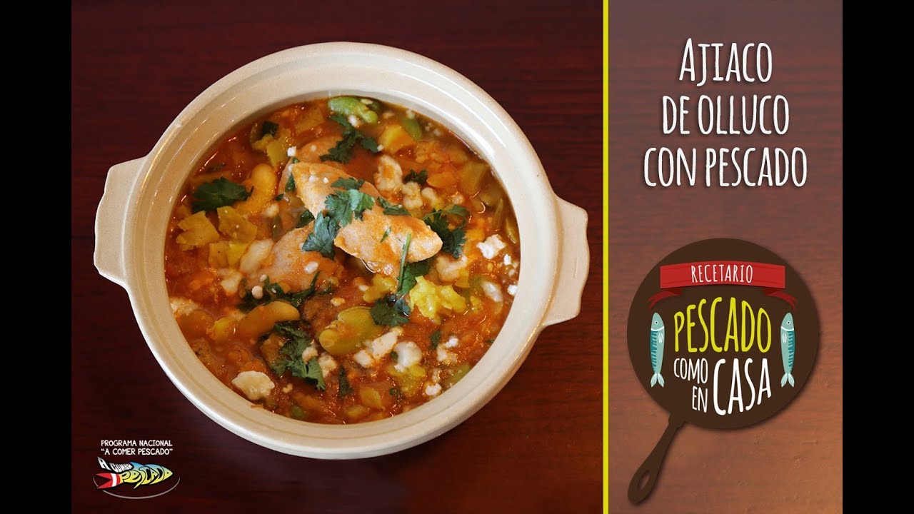 Ajiaco de olluco con pescado