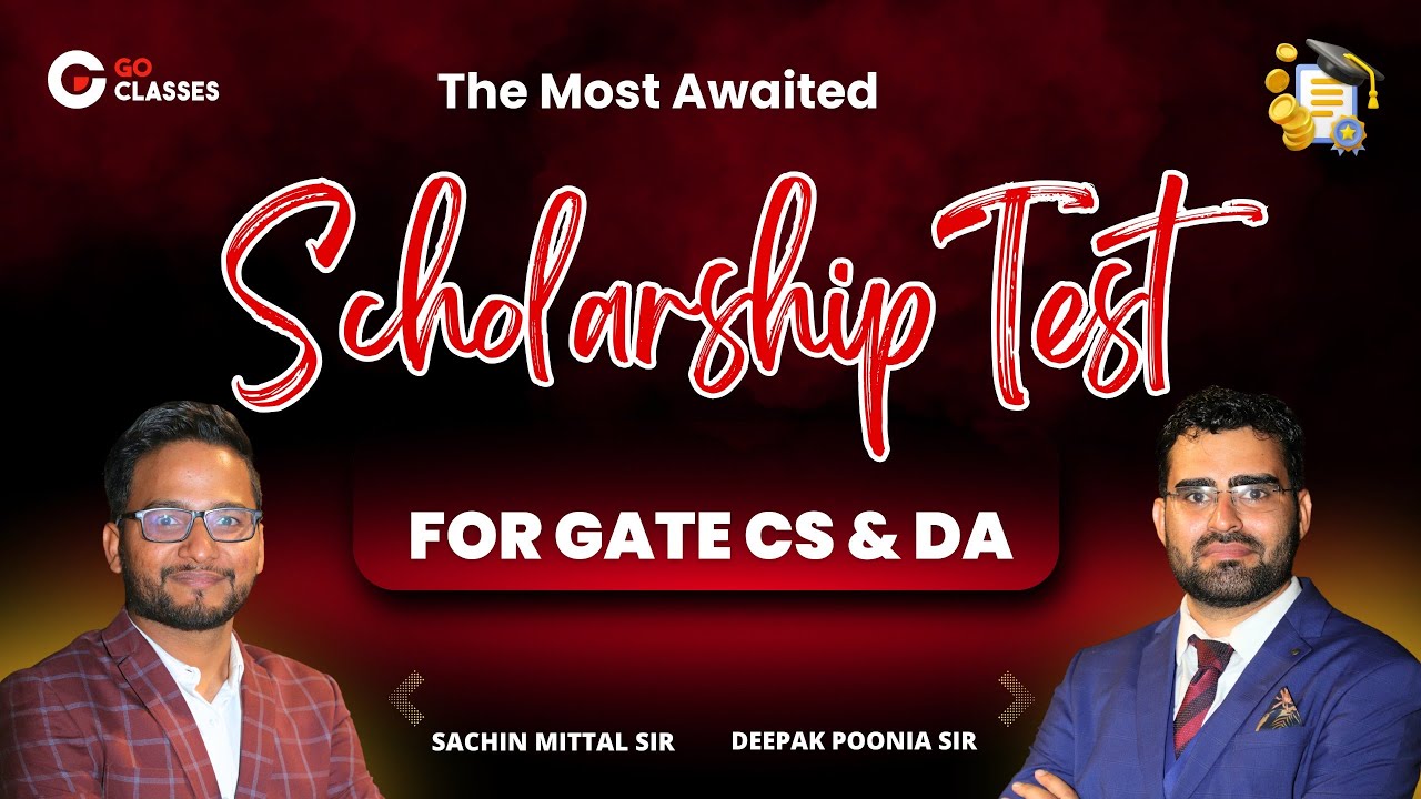 A Big Announcement - Scholarship Test for GATE CS, DA 2026 | GO Classes #GateCSE #GateDA