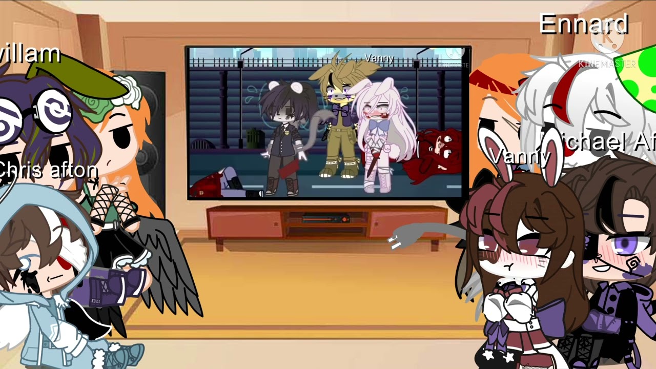The Afton family react  to Michael￼ x Vanny :short part 2
