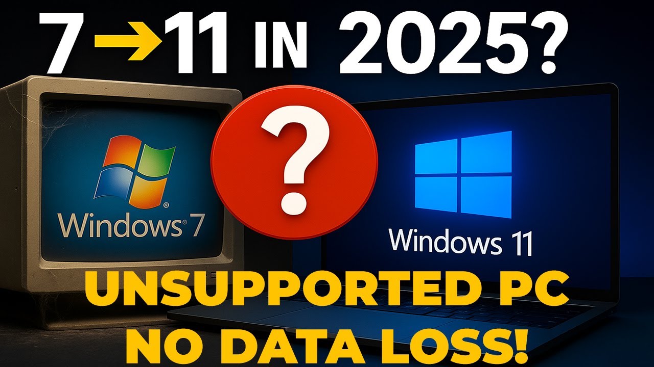 Обновление Windows 7 до Windows 11 в 2025 году | Без TPM, без потери данных, бесплатно и на 100% ...