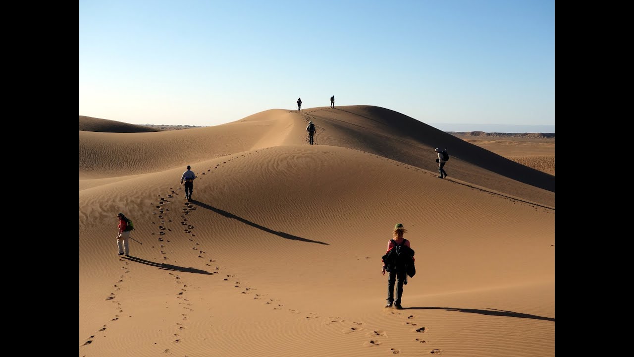 Desert trekking in the Moroccan Sahara