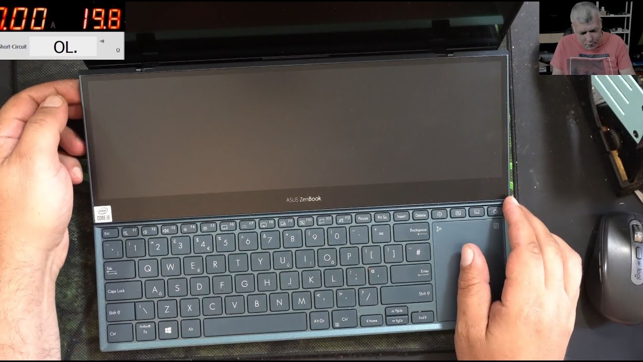 ASUS ZenBook Pro Duo 15 UX582 - dead, not charging board repair, you have to take the board out :D