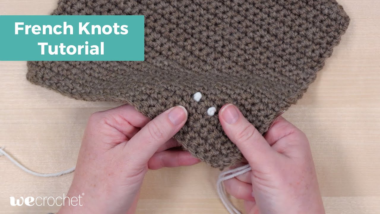 French Knots for crochet fabric