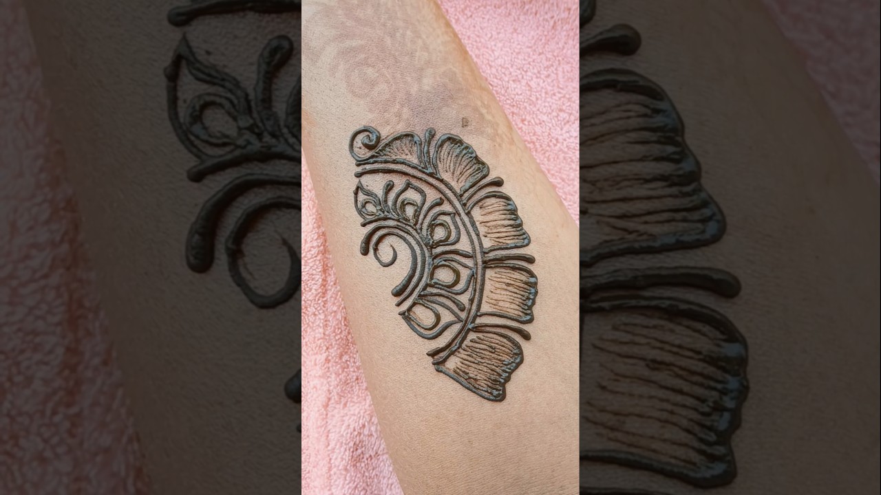easy & beautiful mehndi design #mehndi #mehndidesigns #hennadesigns #letestdesign #shorts
