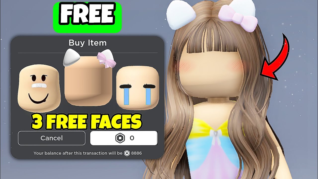 3 FREE FACES ON ROBLOX!