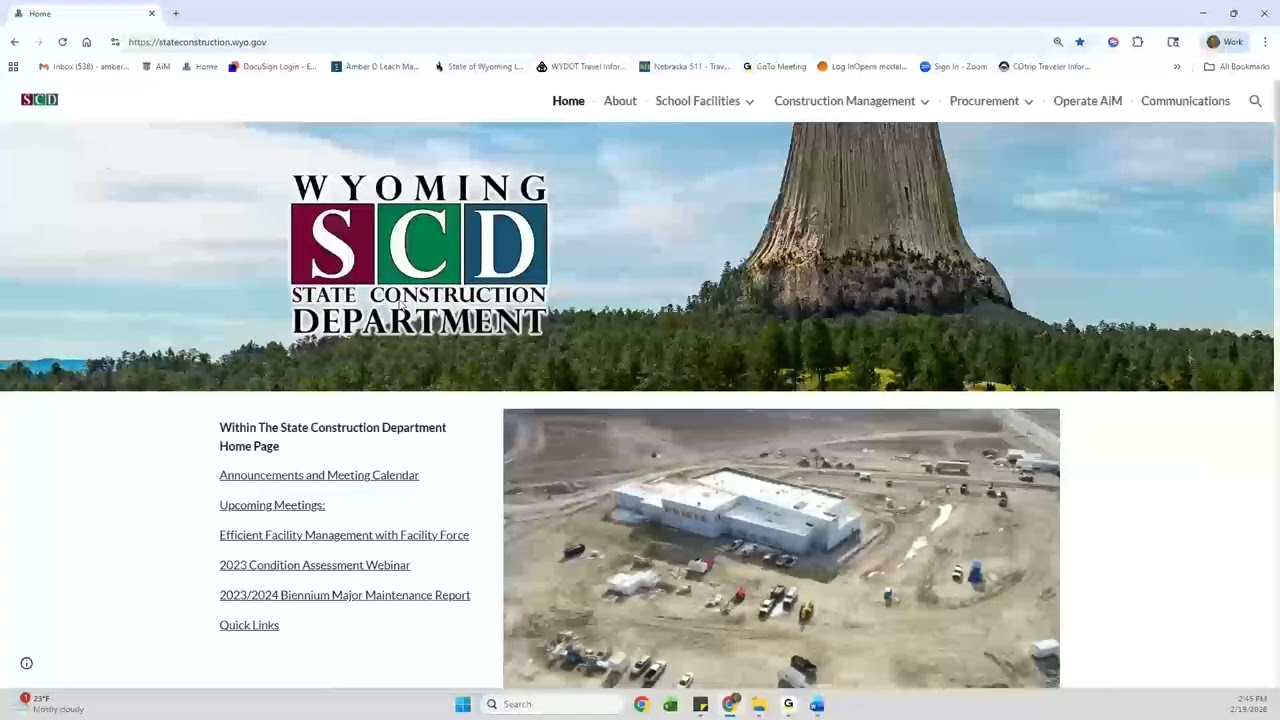 2026 State Agency Facility Planning Training Webinar