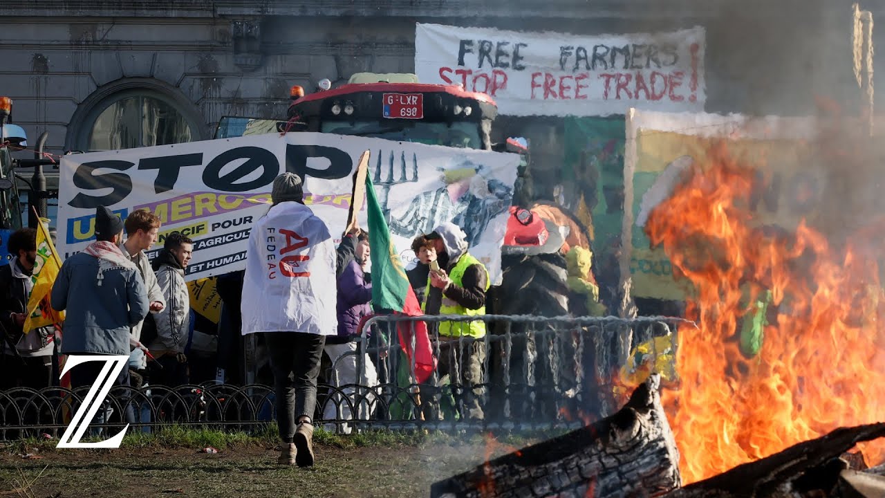 Landwirte lösen Polizei-Großaufgebot vor europäischem Parlament aus