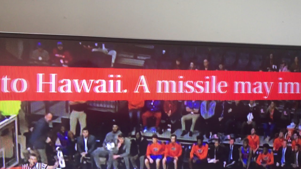 Ballistic missile alert on Hawaii TV