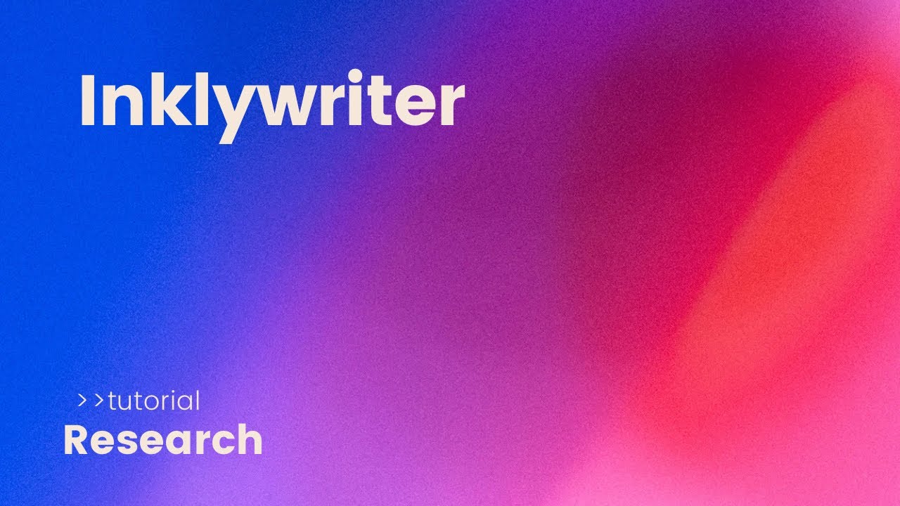 Quick Tutorial: Research Feature in Inkly Writer