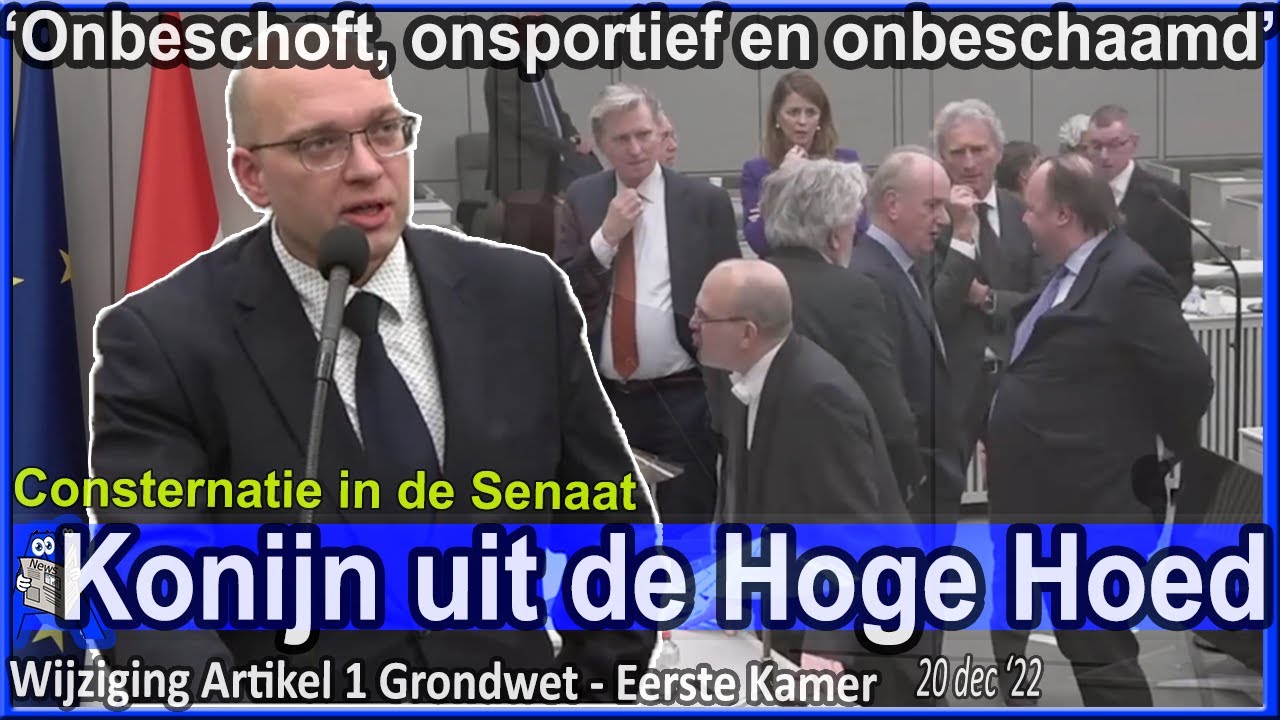 Consternatie in de Senaat: Alexander van Hattem verzoekt hoofdelijke stemming 'Konijn uit Hoge Hoed'