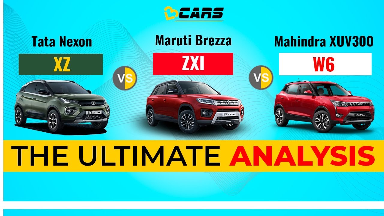 Best Petrol Sub-4m SUV under 9.5 Lakhs in India in 2020 | Nexon XZ vs Brezza ZXI vs XUV300 W6