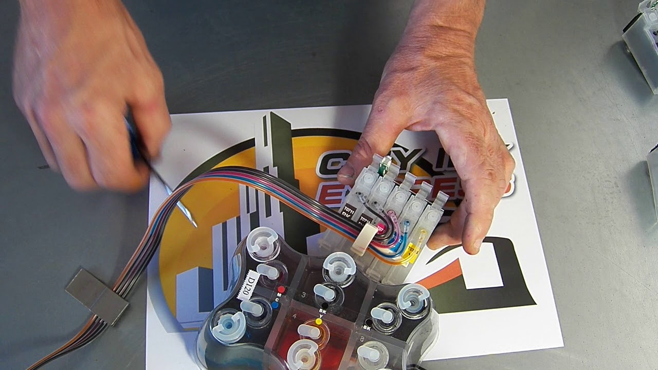 How to change a ciss cartridge for Epson printers