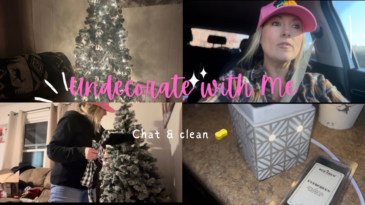 🧽TAKING CHRISTMAS DOWN // CLEAN, CHAT UNDECORATE WITH ME #2024 #cleaning #realistic