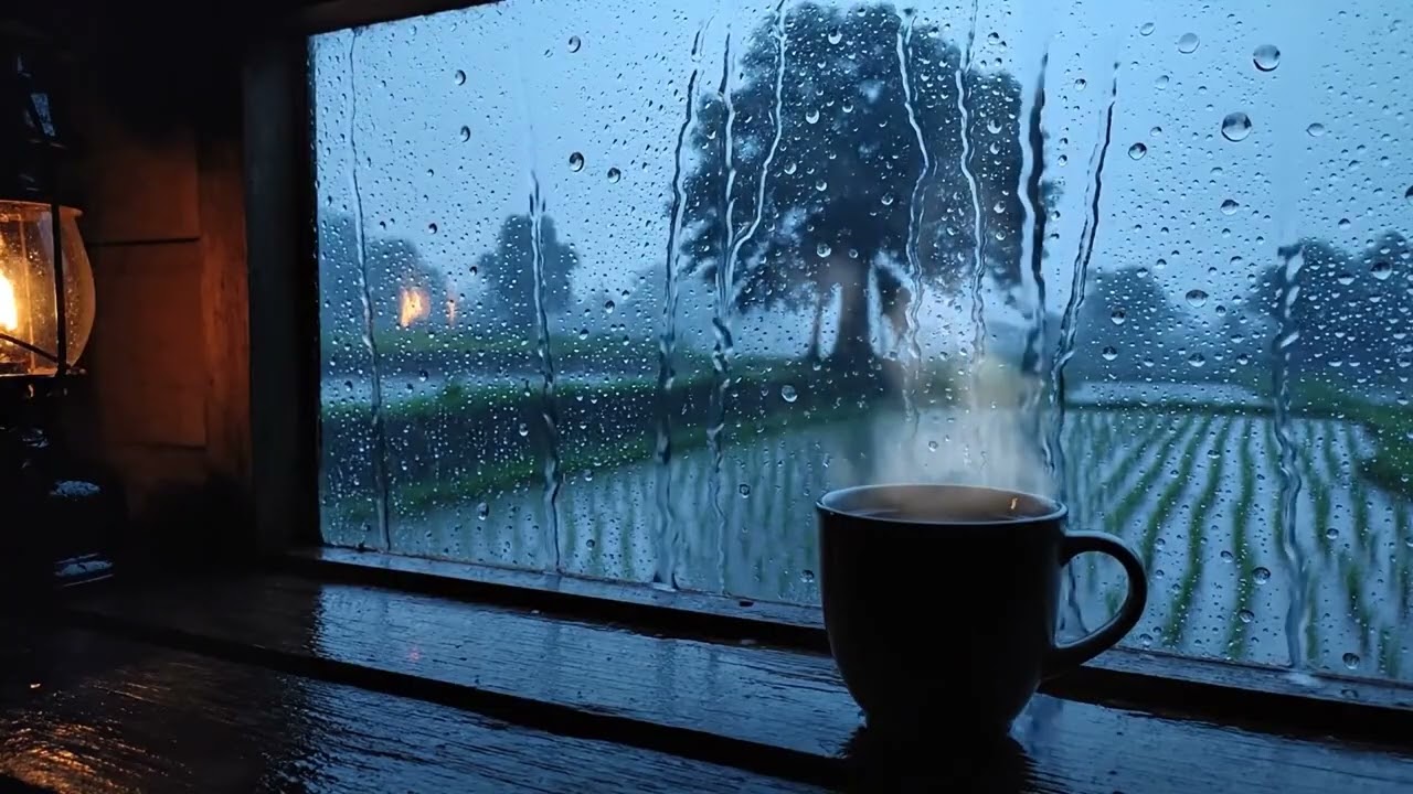 Tropical Lake Cabin - Rain on Water Sounds for Deep Relaxation