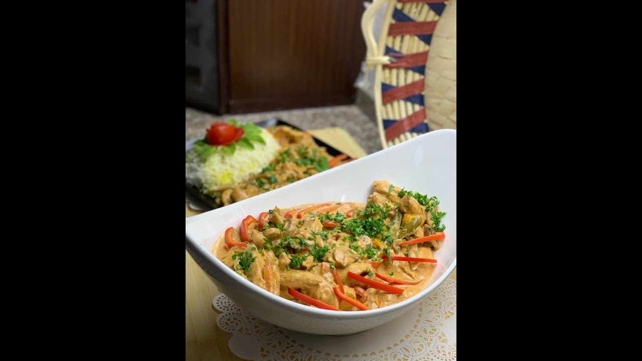 ستروغونف الدجاج اللذيذ 🥰