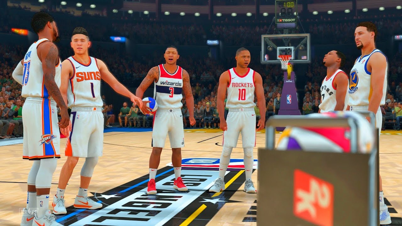 NBA 2K18: Конкурс трёхочковых бросков 2018! Клэй, разыгрывающий, Букер, Бил, Лоури, Гордон!