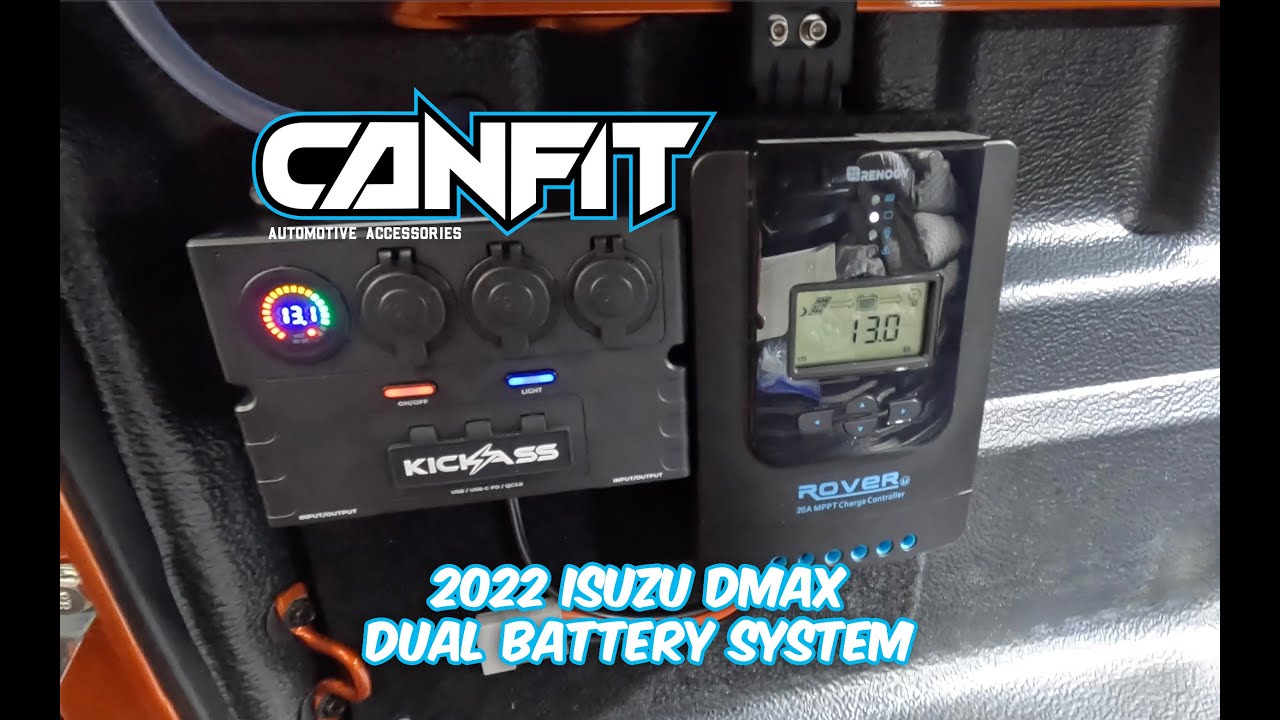 2022 Isuzu Dmax - Dual Battery using Baintech lithium slimline battery, Ausmotion battery bracket!