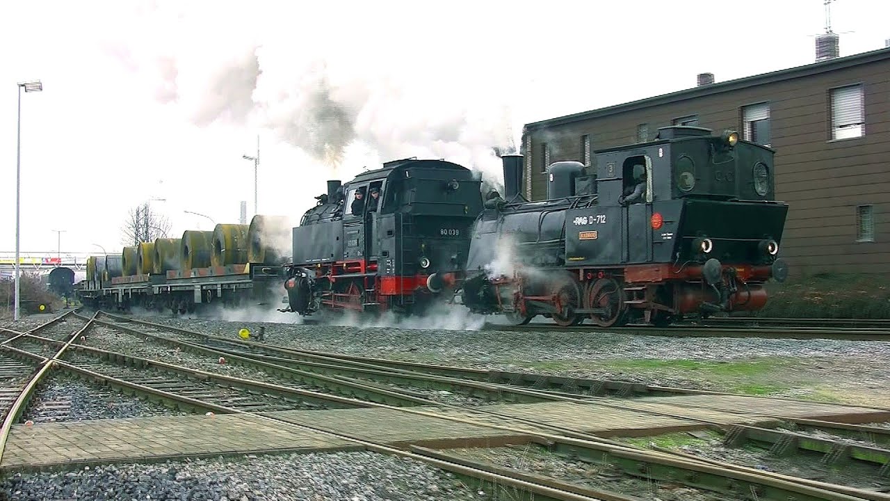 Warum immer auf die Kleinen - Coilzug auf der Hammer Hafenbahn 80 039