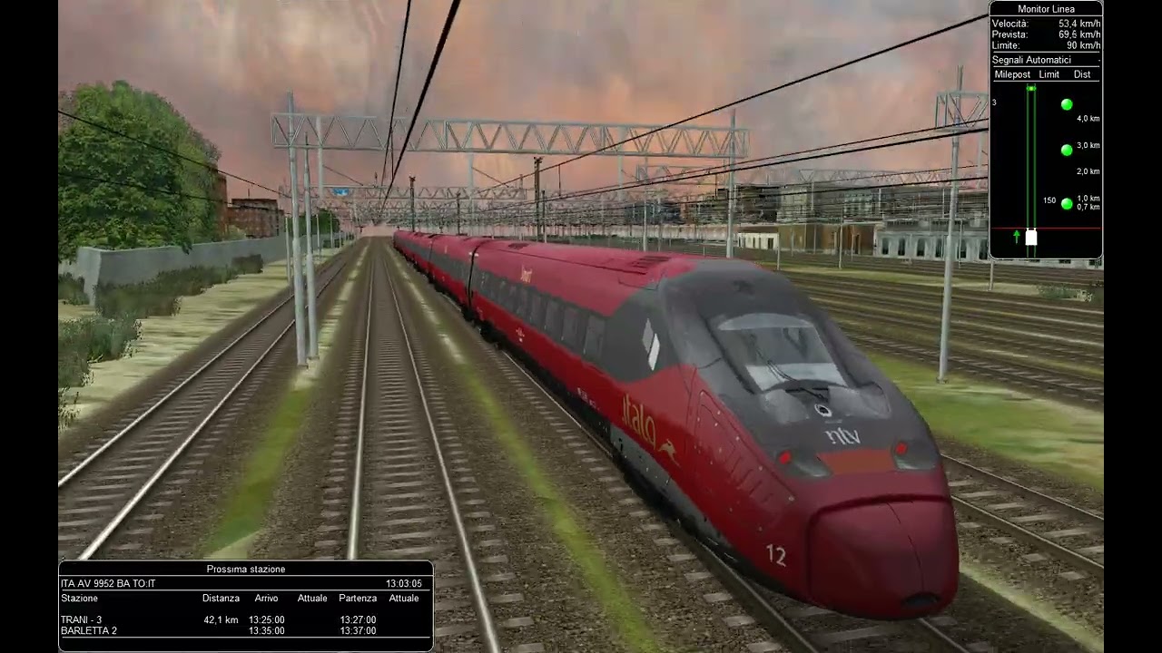 Cab ride Italo 9952 Bari cle foggia by Open Rails