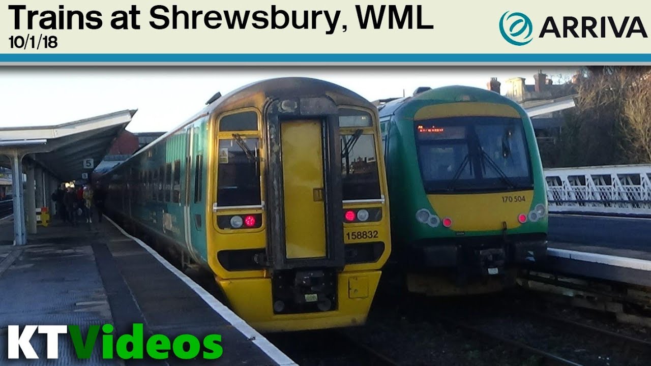 Trains at Shrewsbury, WML - 10/1/18