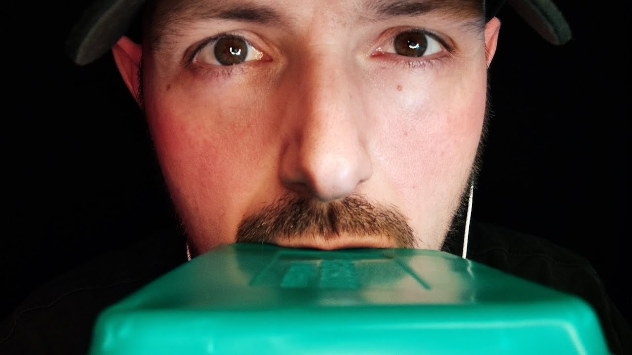 asmr Tapping On A Piece of Plastic Fast Aggressive Mouth Sounds