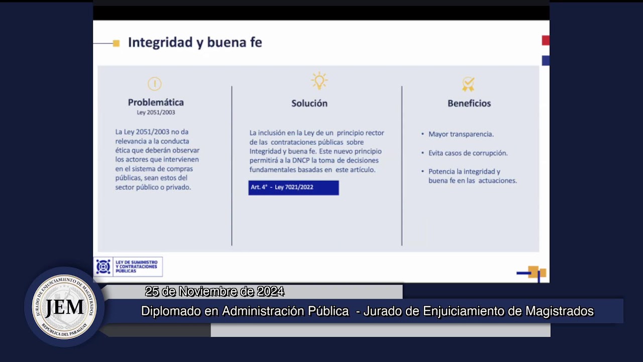 Diplomado en Administración Pública  - Jurado de Enjuiciamiento de Magistrados