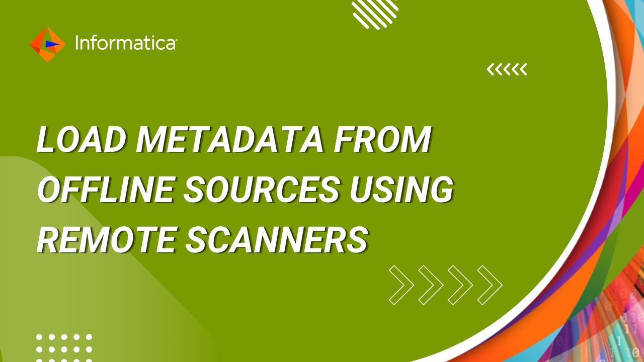 How to Load Metadata from Offline Sources using Remote Scanners in EDC