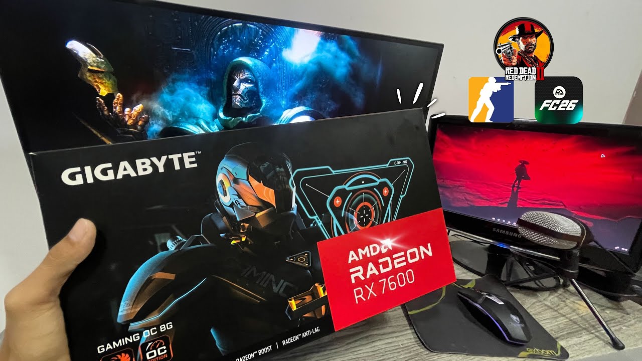 TESTE DA RX 7600 EM JOGOS COM O KIT XEON!