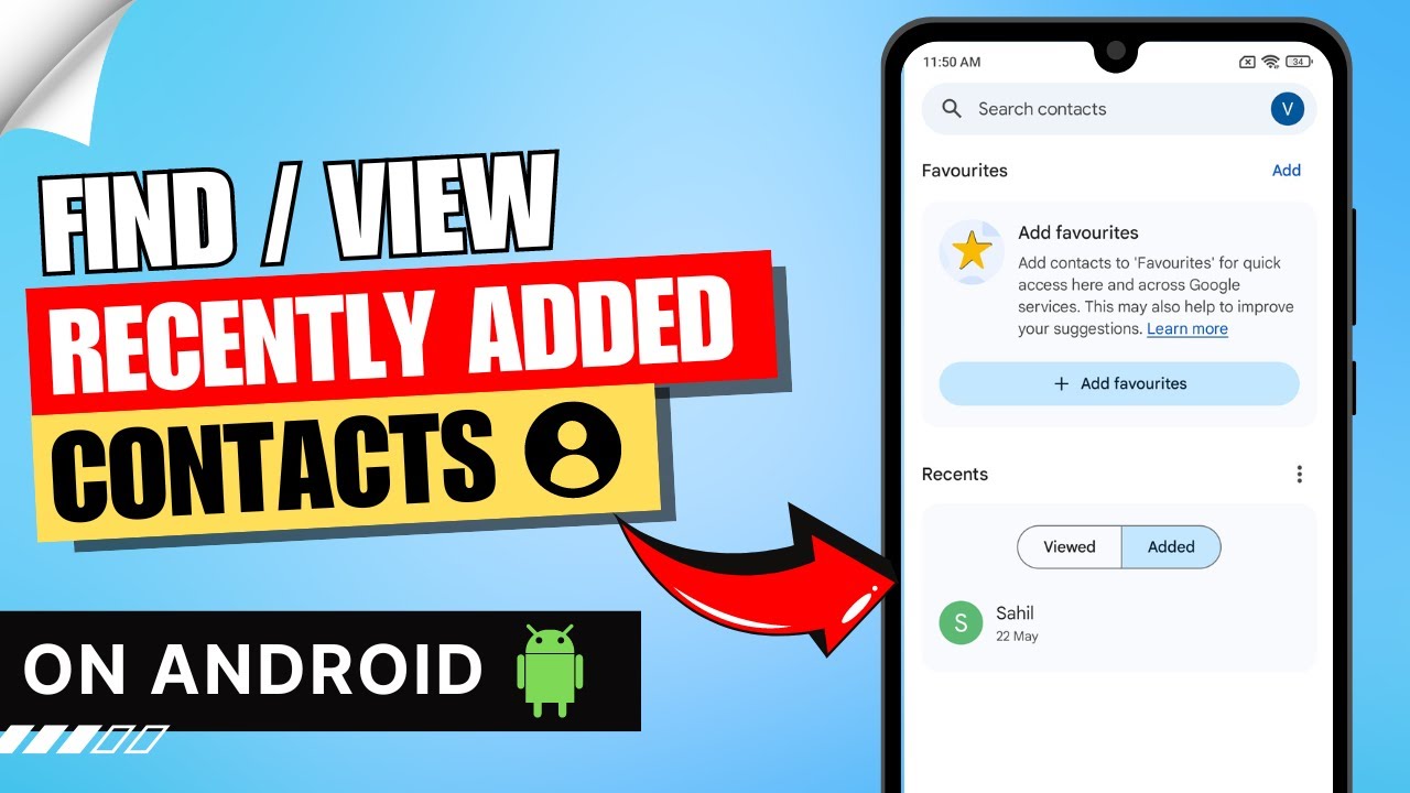 How to Check Recently Added Contacts on Android ✅ | Find Recently Added Contacts