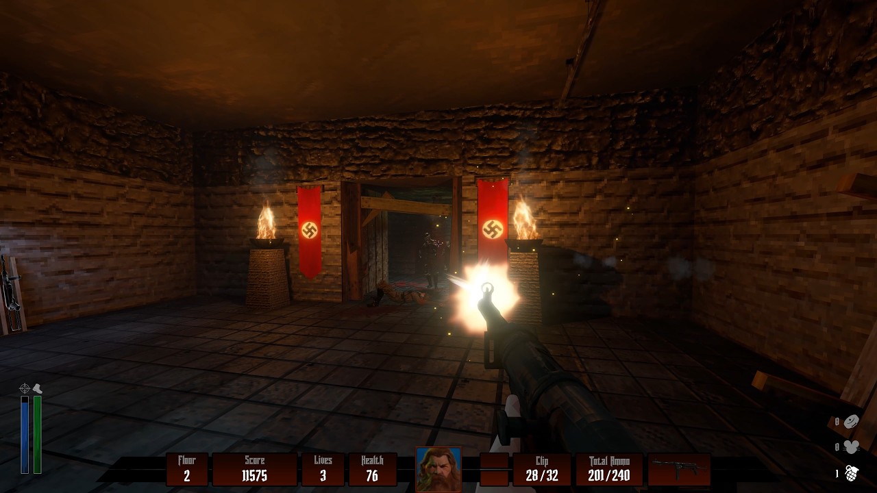 Darkenstein 3D first 2 levels gameplay - new FREE shooter on Steam inspired by... it's obvious 🤔