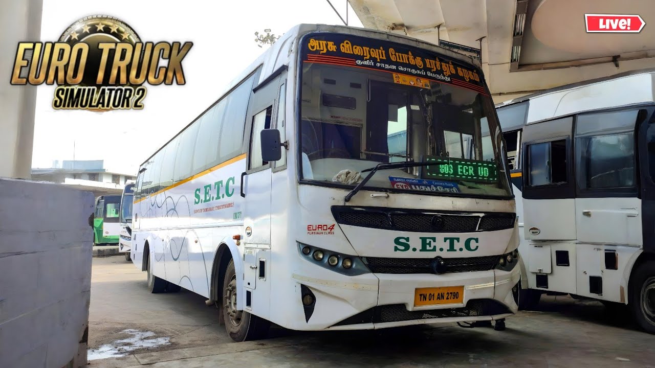 🔴SETC Bus Driving | Can we Save The Passangers From Bus ? ETS2 தமிழ் #ets2 #live