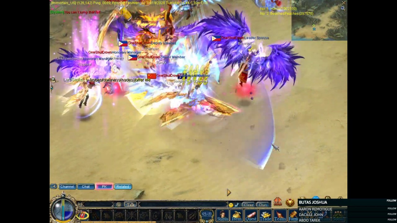 CHEATER kingkjd (rank 15 prince) autoclicker, speed, aimbot can hit from mid-air - IMMORTALS-CO
