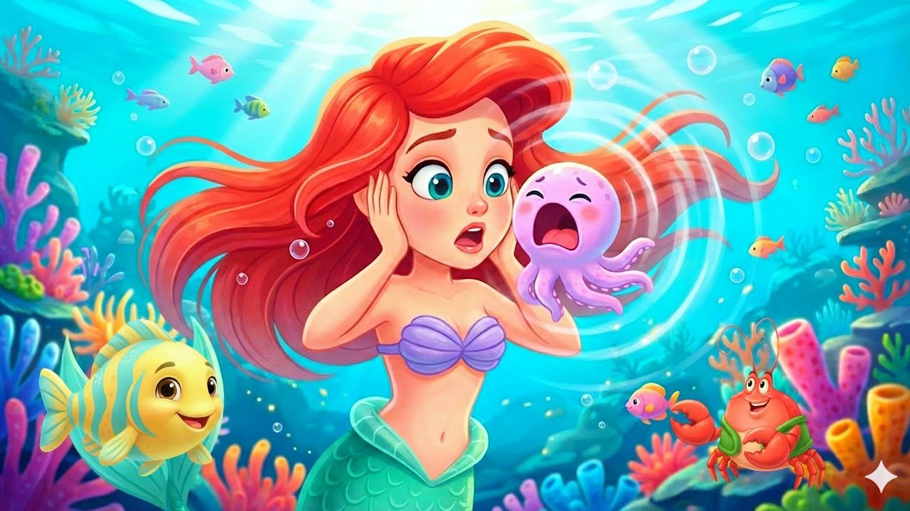 Ariel Babysits a NAUGHTY Baby Kraken?! 😱🐙 Chaos Under the Sea! 😂🌊 | The Little Mermaid Animation