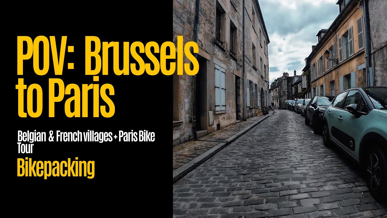 POV Brussels to Paris Bike Ride | 4K | Through Belgian, French Villages and Old Towns