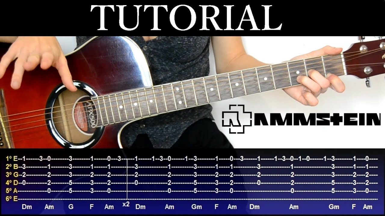 C&oacute;mo tocar Ohne Dich de Rammstein (Tutorial de Guitarra) / How to play