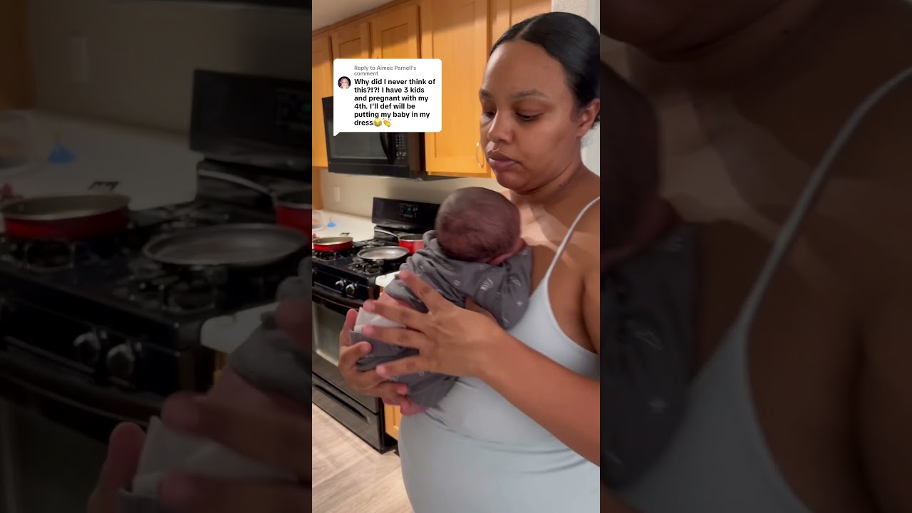 How to cuddle your infant and still continue your activities #baby #youtube #youtubeshorts