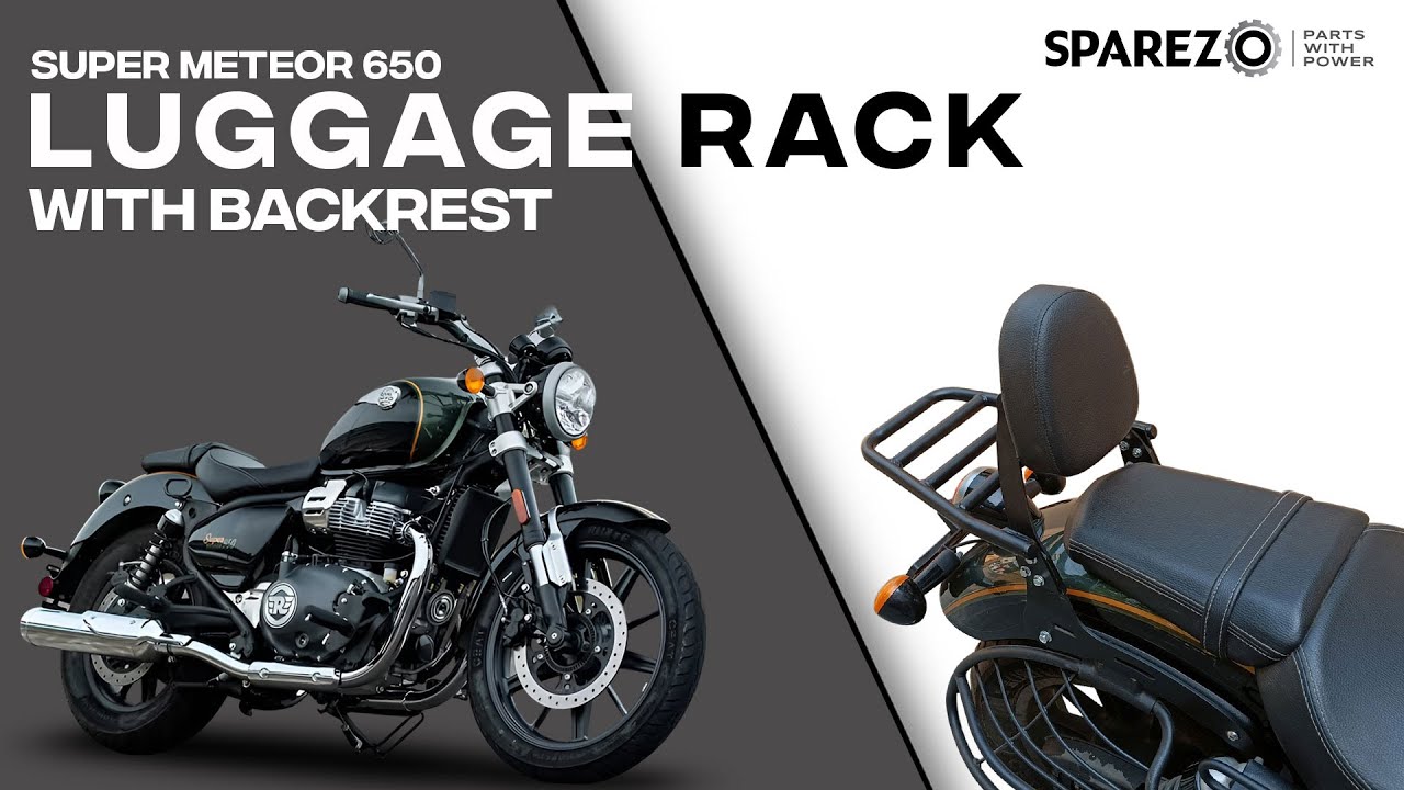 Royal Enfield Super Meteor 650 | Luggage Rack With Backrest | Installation - SPAREZO