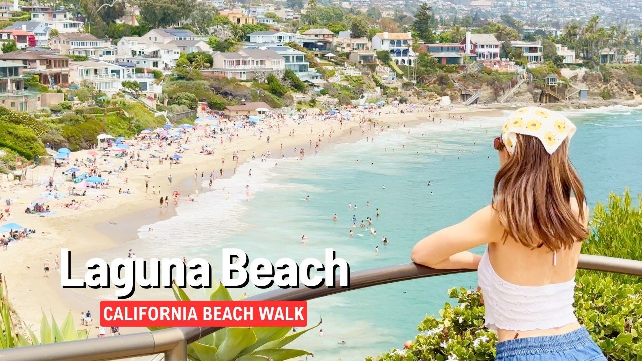 LAGUNA BEACH ⛱️ Beach Walk 👙 Crescent Bay Beach