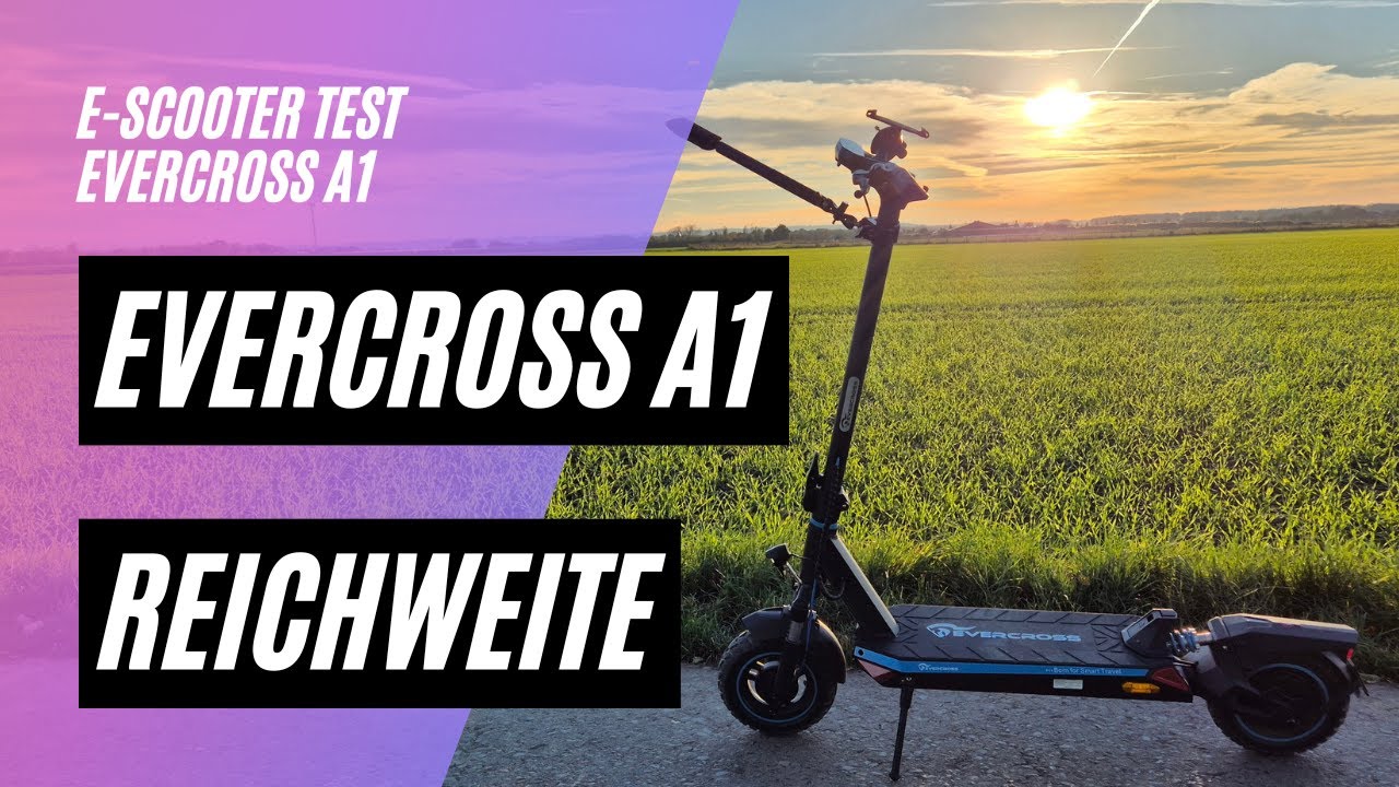 🛴 Evercross A1 🏆 Reichweitentest (48V; 15,3AH; 500W)